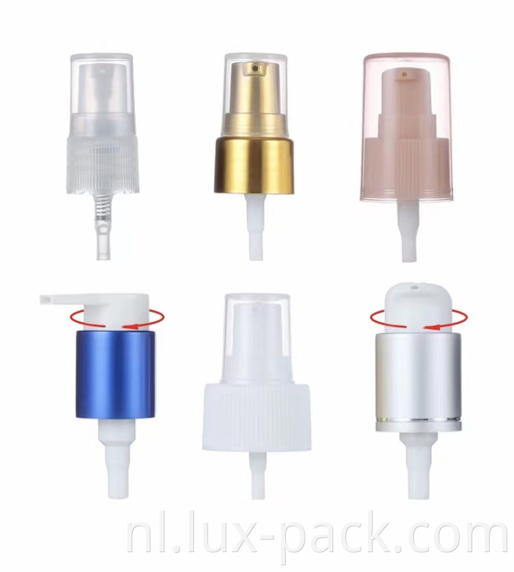 Groothandel op maat 20/410 24/410 28/410 Plastic PP Cosmetische fundering Behandeling Crèmpomp